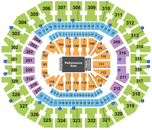 KFC Yum! Center PBR Seating Chart